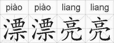 漂漂亮亮的拼音