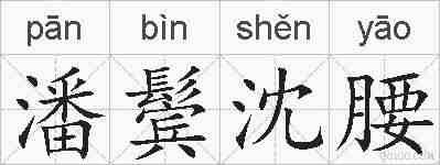 潘鬓沈腰的拼音