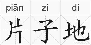 片子地的拼音
