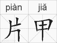 片甲的拼音