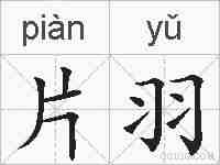 片羽的拼音