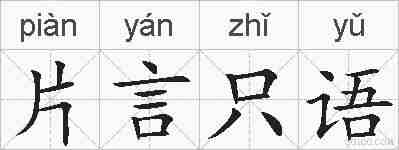 片言只语的拼音
