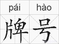 牌号的拼音
