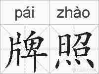 牌照的拼音