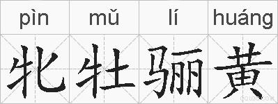 牝牡骊黄的拼音