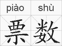 票数的拼音