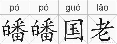 皤皤国老的拼音