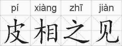 皮相之见的拼音