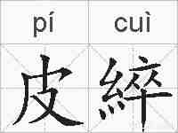 皮綷的拼音