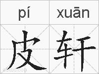 皮轩的拼音