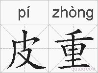 皮重的拼音
