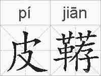 皮鞯的拼音