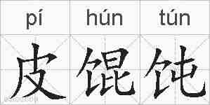 皮馄饨的拼音