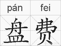 盘费的拼音
