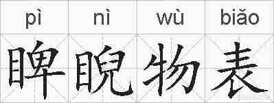 睥睨物表的拼音