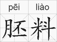 胚料的拼音