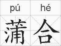 蒲合的拼音