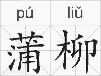 蒲柳的拼音
