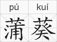 蒲葵的拼音