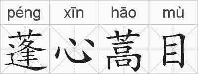 蓬心蒿目的拼音