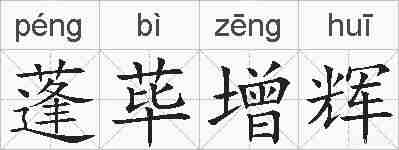 蓬荜增辉的拼音