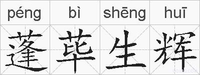 蓬荜生辉的拼音