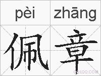 佩章的拼音