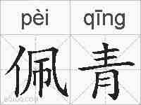 佩青的拼音