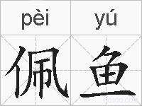 佩鱼的拼音