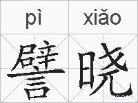 譬晓的拼音