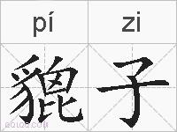 貔子的拼音