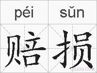 赔损的拼音