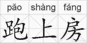 跑上房的拼音