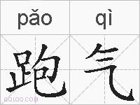 跑气的拼音