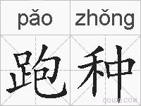 跑种的拼音
