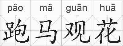 跑马观花的拼音