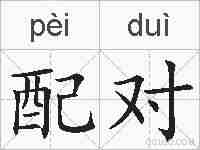 配对的拼音