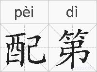 配第的拼音