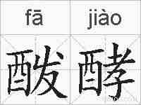 酦酵的拼音