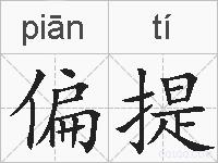 偏提的拼音