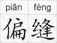 偏缝的拼音