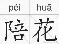 陪花的拼音