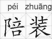 陪装的拼音
