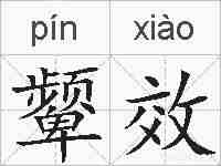 颦效的拼音