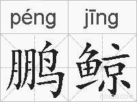鹏鲸的拼音