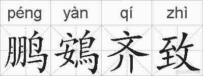 鹏鴳齐致的拼音