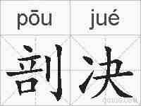 剖决的拼音