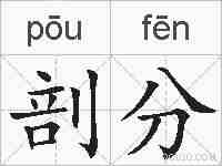 剖分的拼音