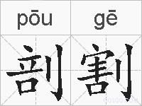剖割的拼音