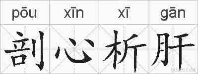 剖心析肝的拼音